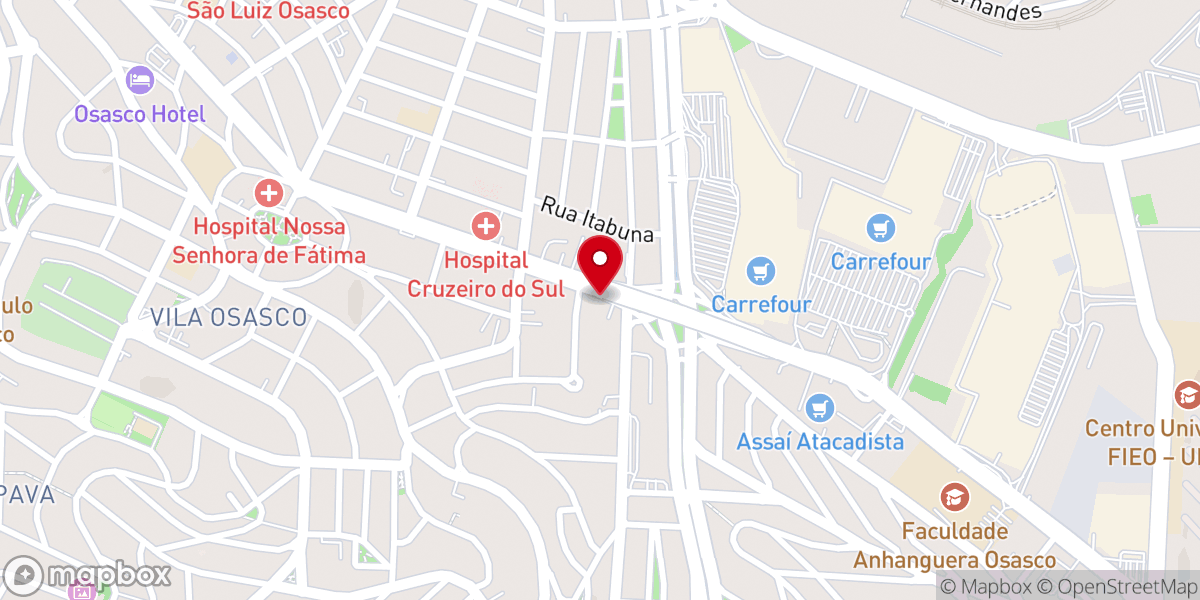 Map showing location of Igreja Batista Mosaico