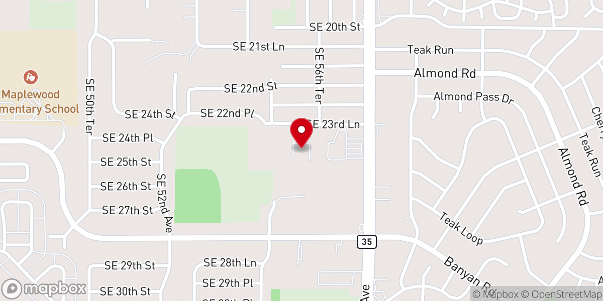 Map showing location of Good News Church of Ocala