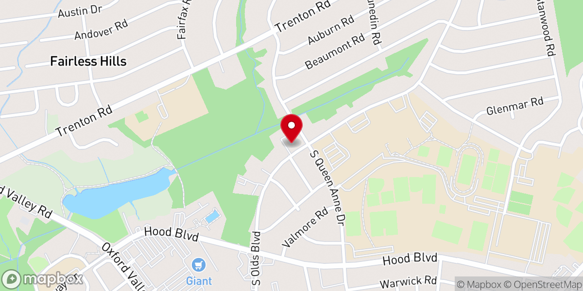 Map showing location of Faith Presbyterian Church (PCA)