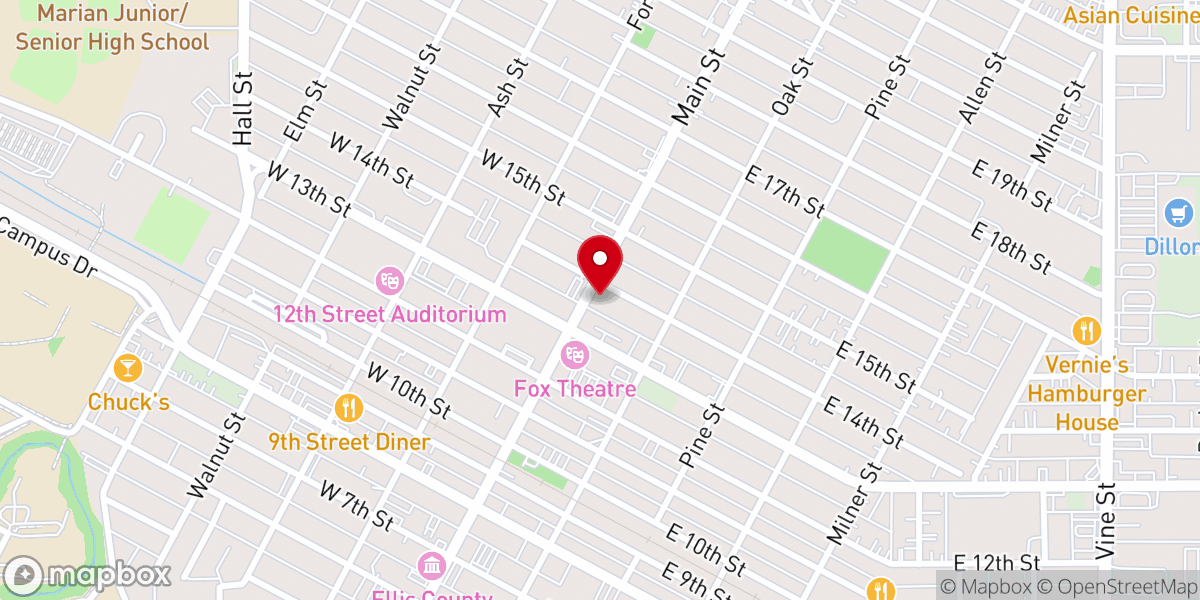 Map showing location of Wedding Connections + Events