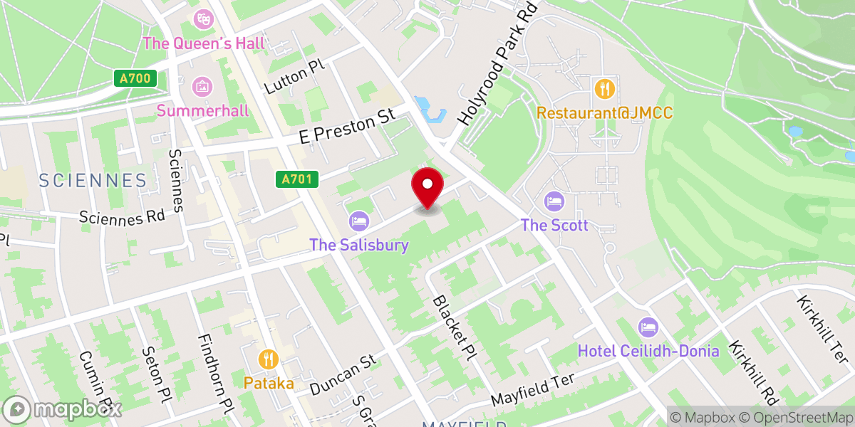Map showing location of Edinburgh Hebrew Congregation