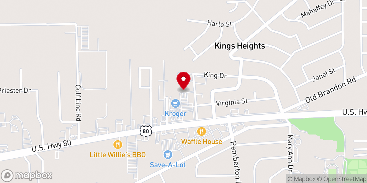 Map showing location of Iglesia de Dios Fuente de Vida