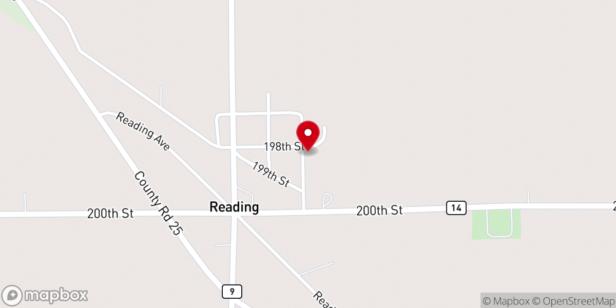 Map showing location of Bethel Evangelical Presbyterian Church
