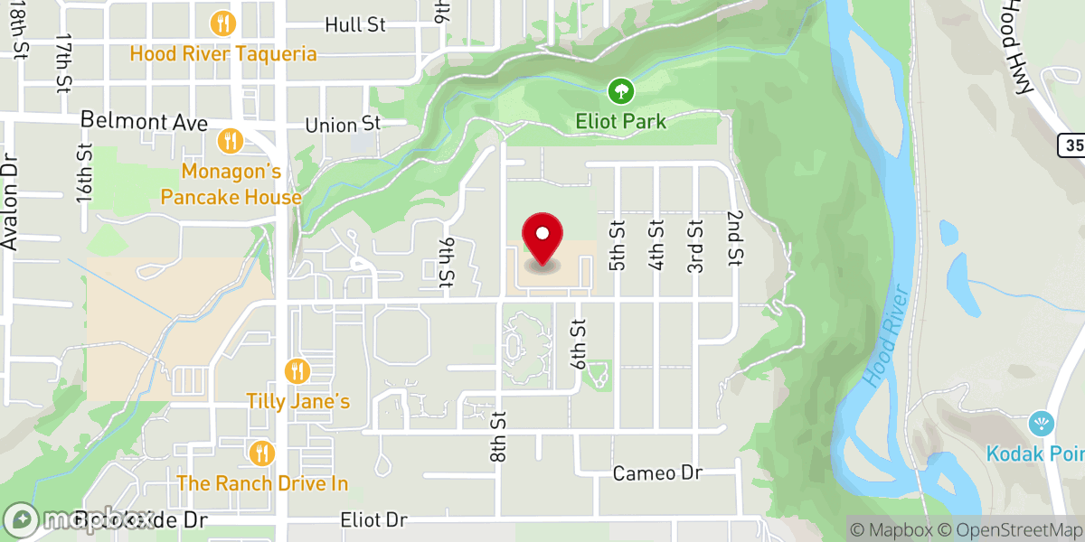 Map showing location of Horizon Christian School