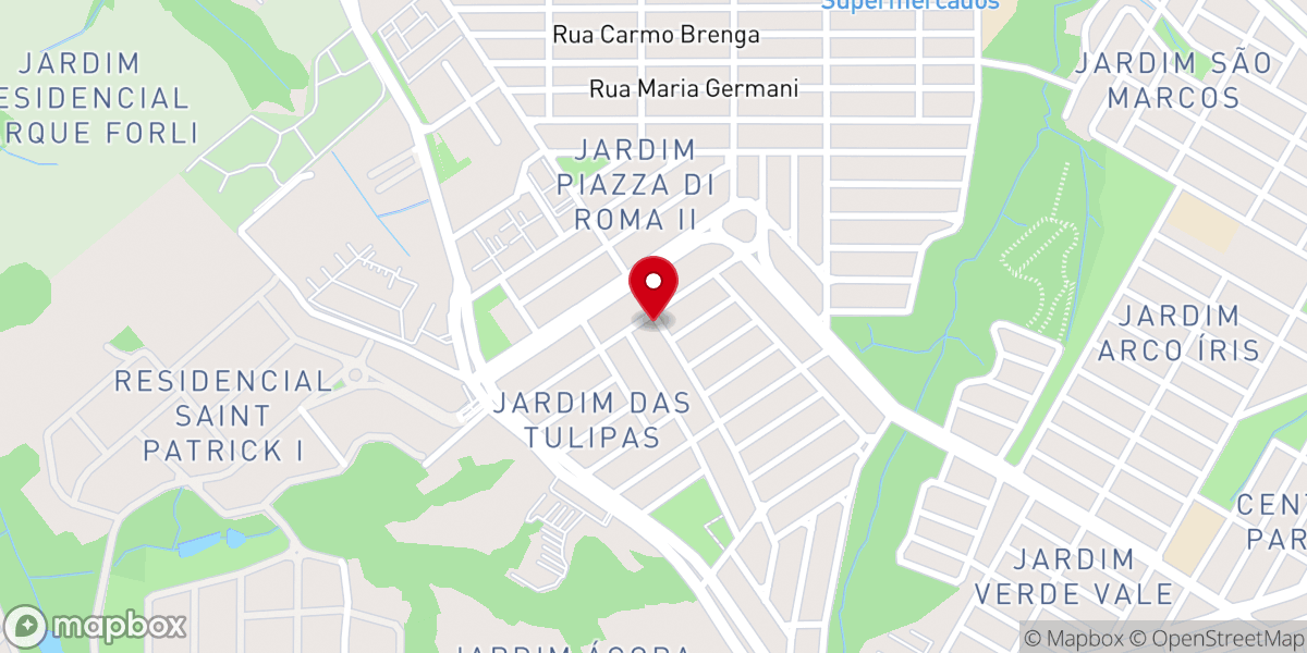 Map showing location of AD Piazza di Roma Igreja Evangélica Sorocaba Assembleia de Deus Ministério Belém