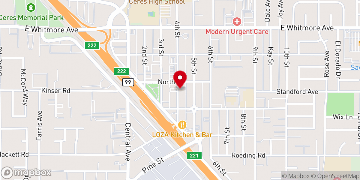 Map showing location of Iglesia Pentecostes El Shaddai