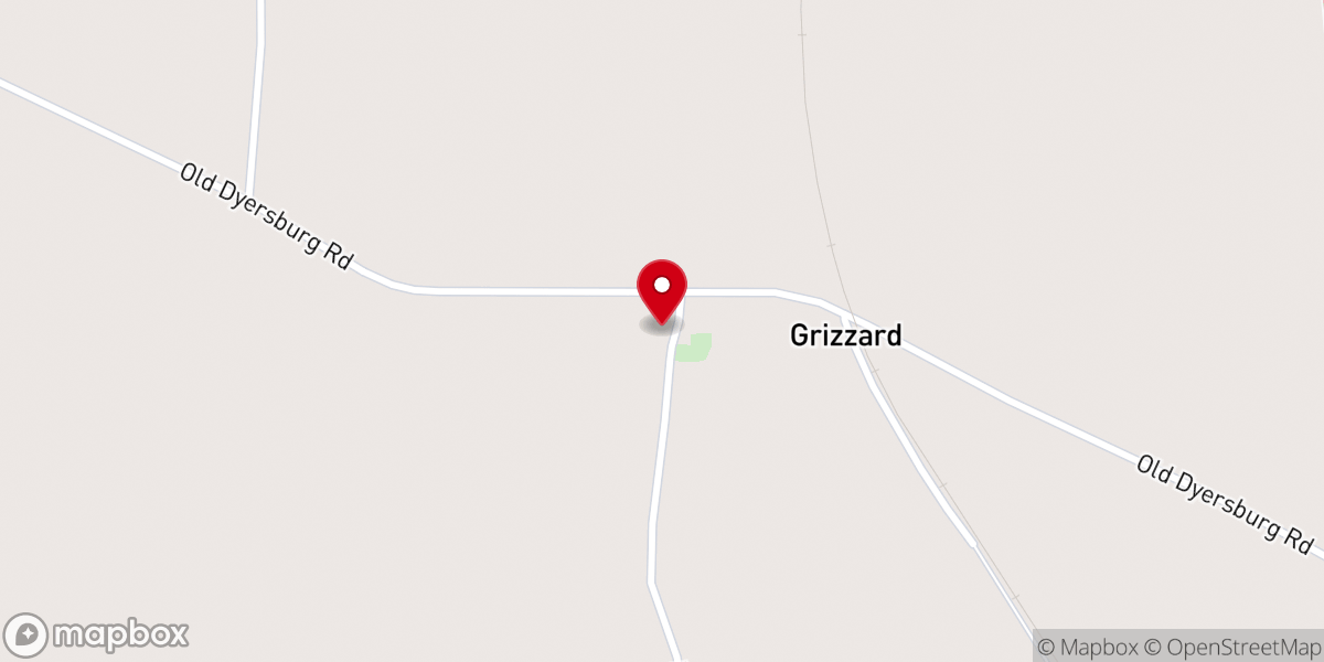 Map showing location of Beech Grove Baptist Church