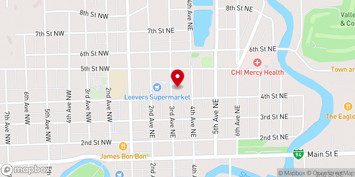 Map showing location of Faith Lutheran Church ELCA