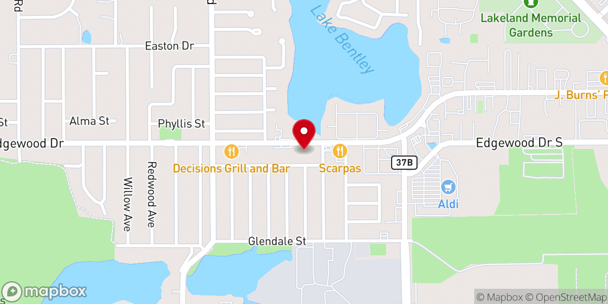 Map showing location of Church of Christ-Edgewood