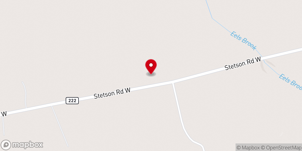 Map showing location of Stetson Town Office