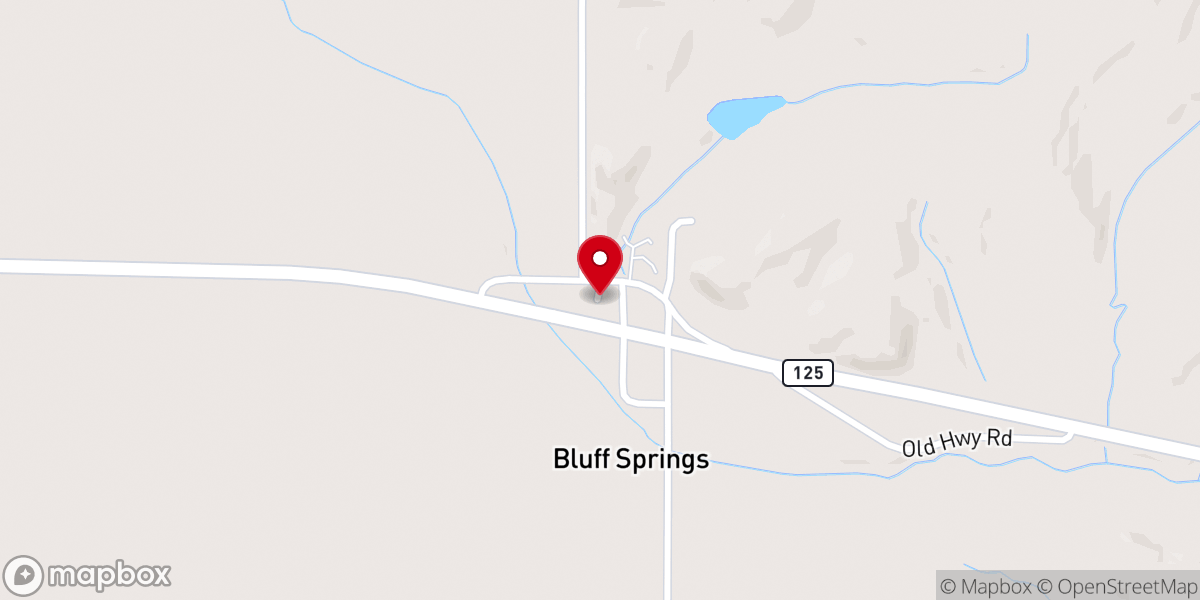 Map showing location of St John's Lutheran Church