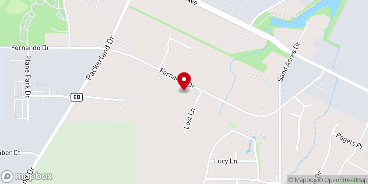 Map showing location of Oakbrook Church