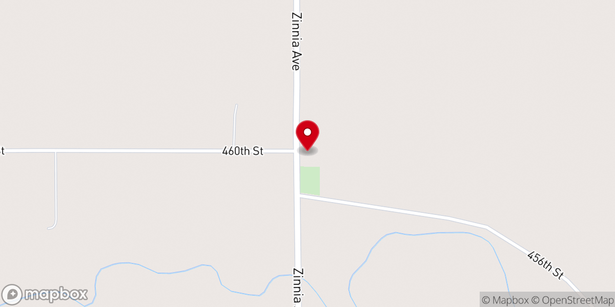 Map showing location of Deer Creek Lutheran Church