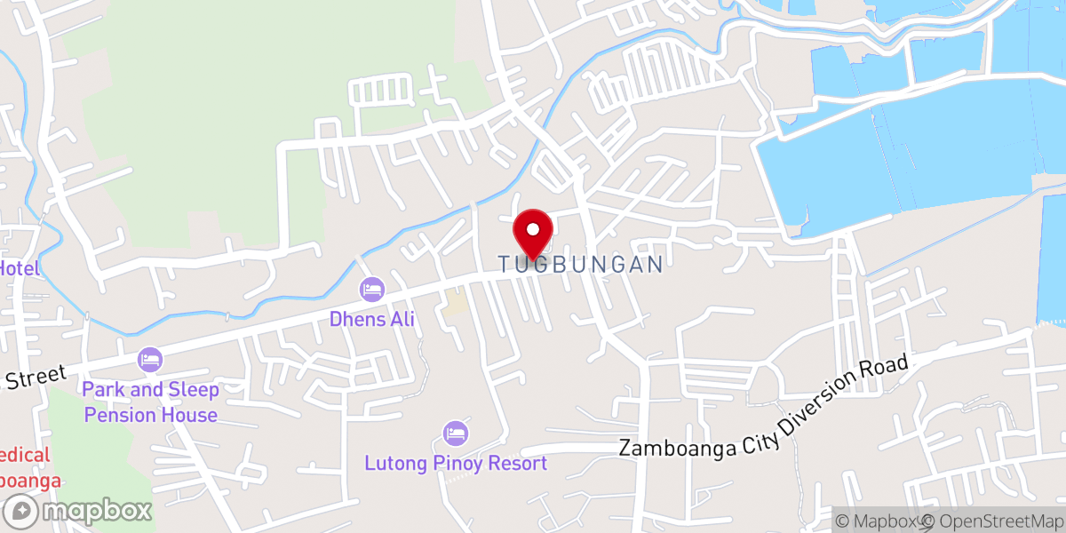 Map showing location of Our Lady of Peace and Good Voyage Parish - Tugbungan