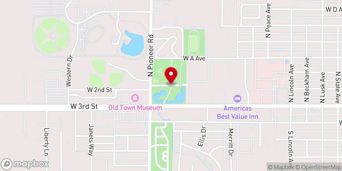 Map showing location of Ackley Park