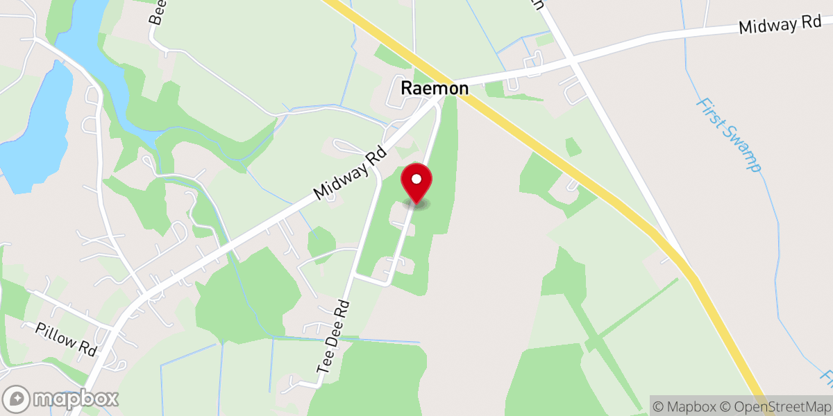 Map showing location of Amos Chapel