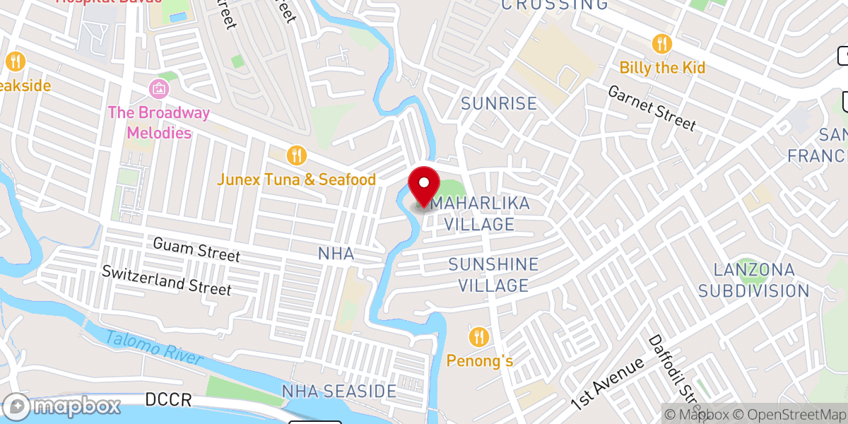 Map showing location of MATINA APLAYA SOUTHERN BAPTIST CHURCH