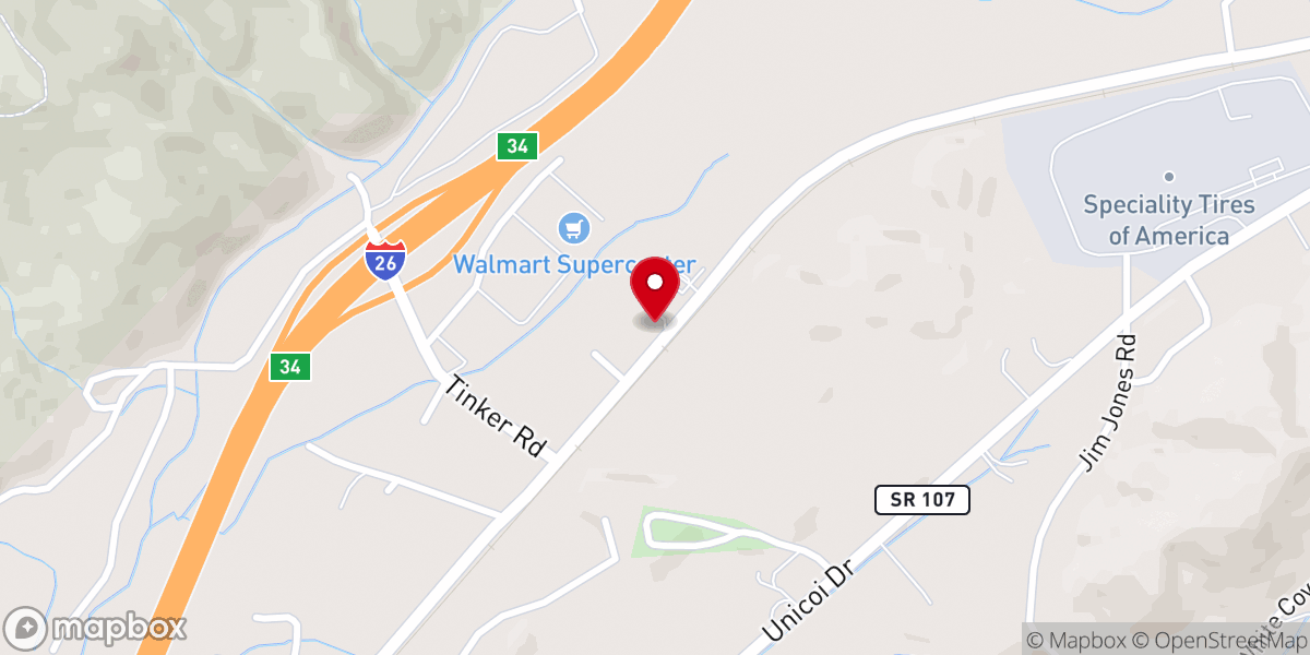 Map showing location of Lighthouse Baptist Church