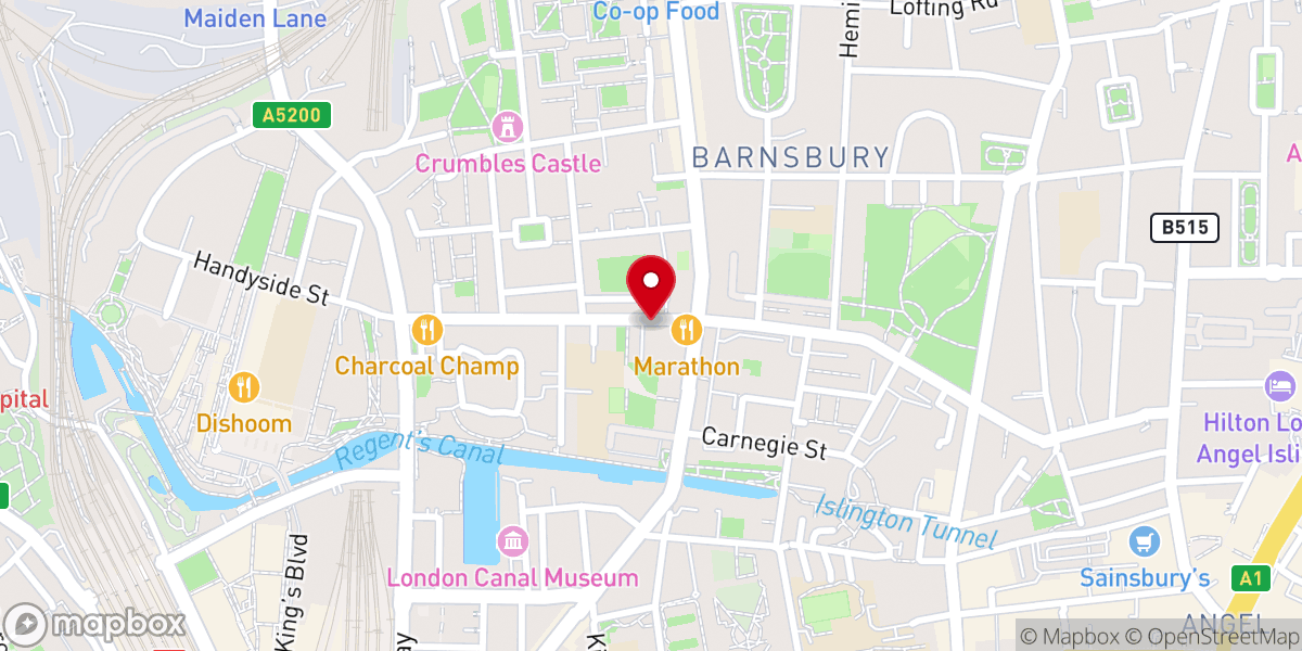 Map showing location of The Catholic Church of the Blessed Sacrament