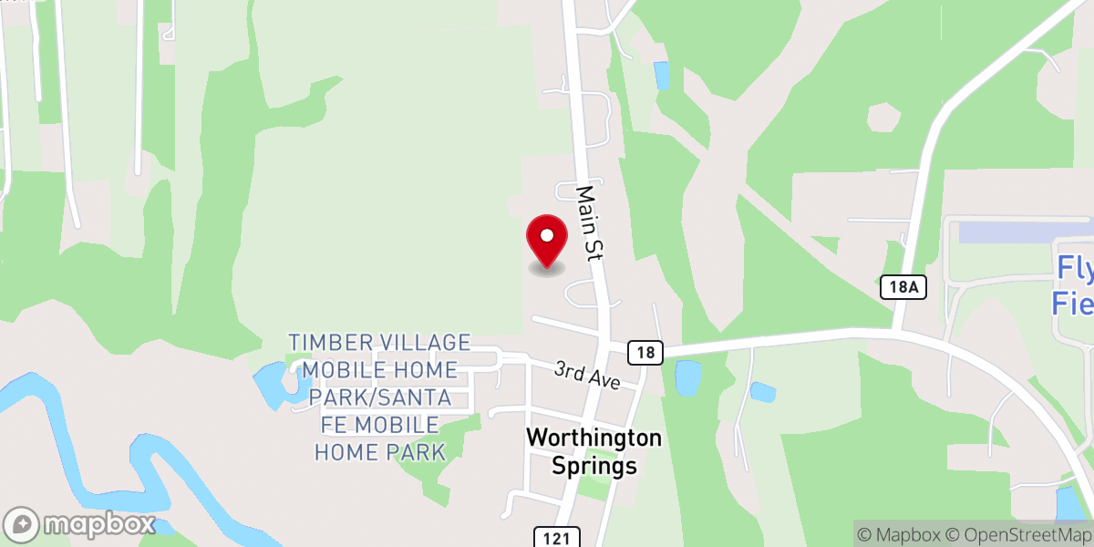 Map showing location of Sardis Baptist Church