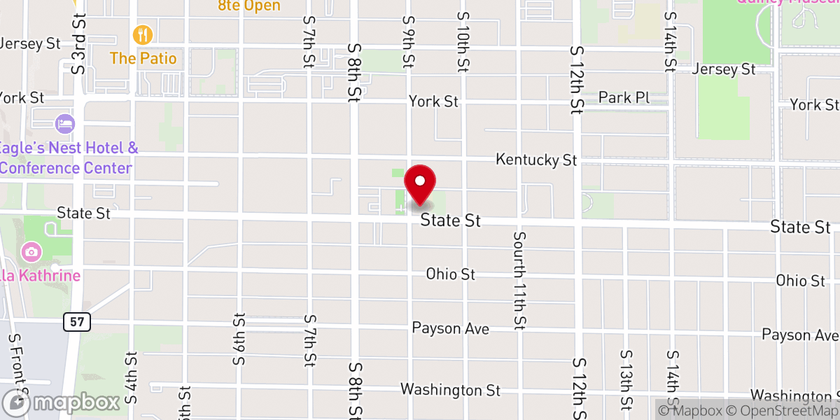 Map showing location of Salem United Church of Christ