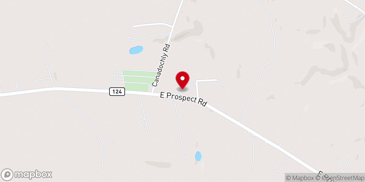 Map showing location of Canadochly Lutheran Church