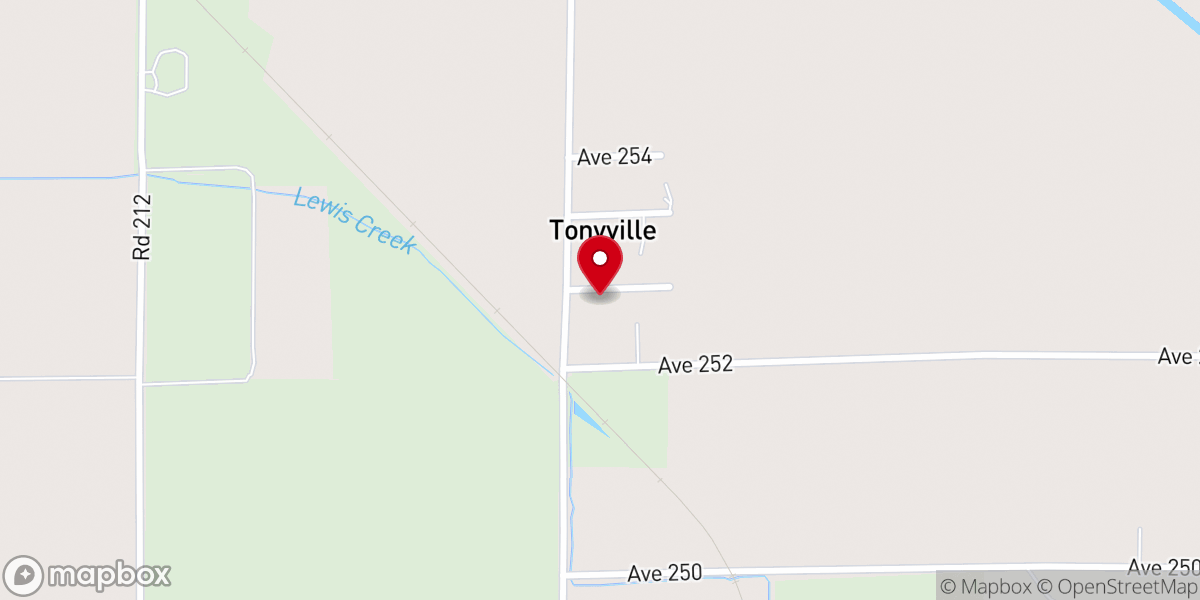 Map showing location of St. Anthony Mission