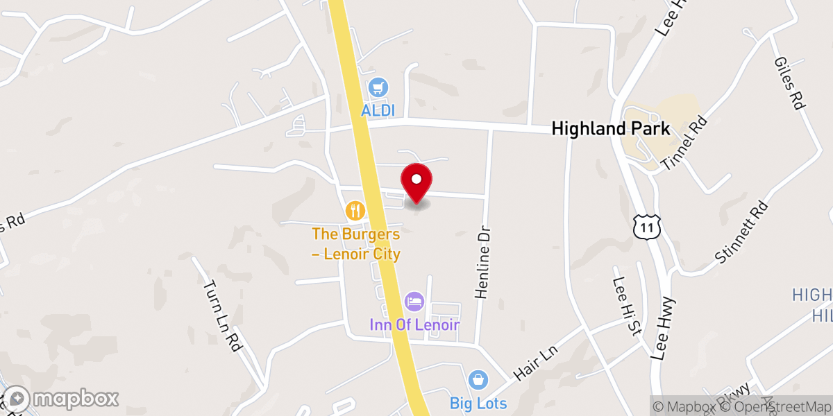 Map showing location of Patriot Church