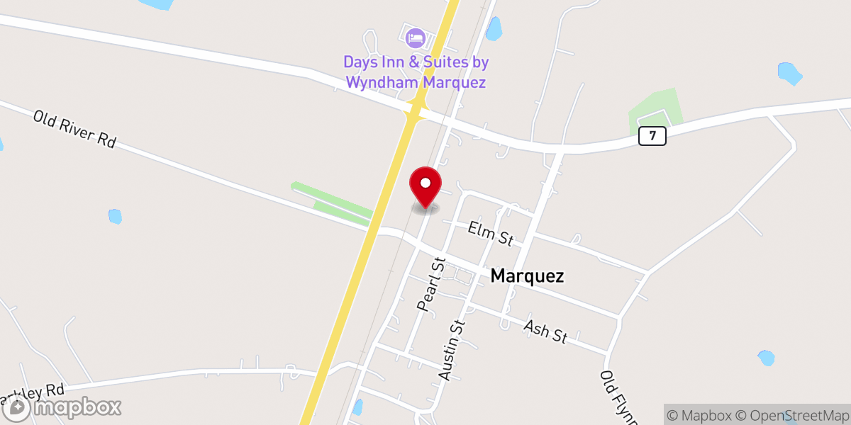 Map showing location of Robinson Chapel Baptist Church