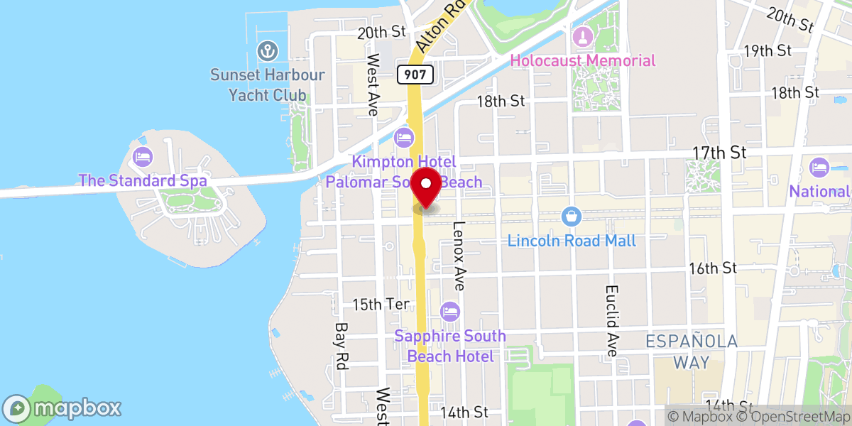 Map showing location of I Do Celebrate: All-Inclusive Weddings and Events on Miami Beach