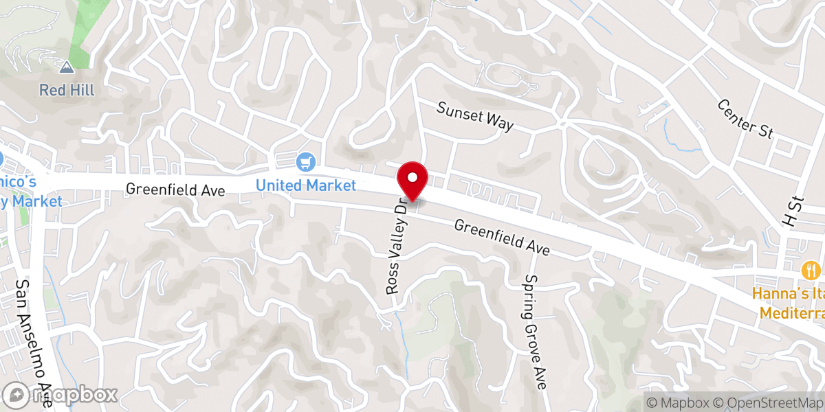 Map showing location of San Rafael First United Methodist Church