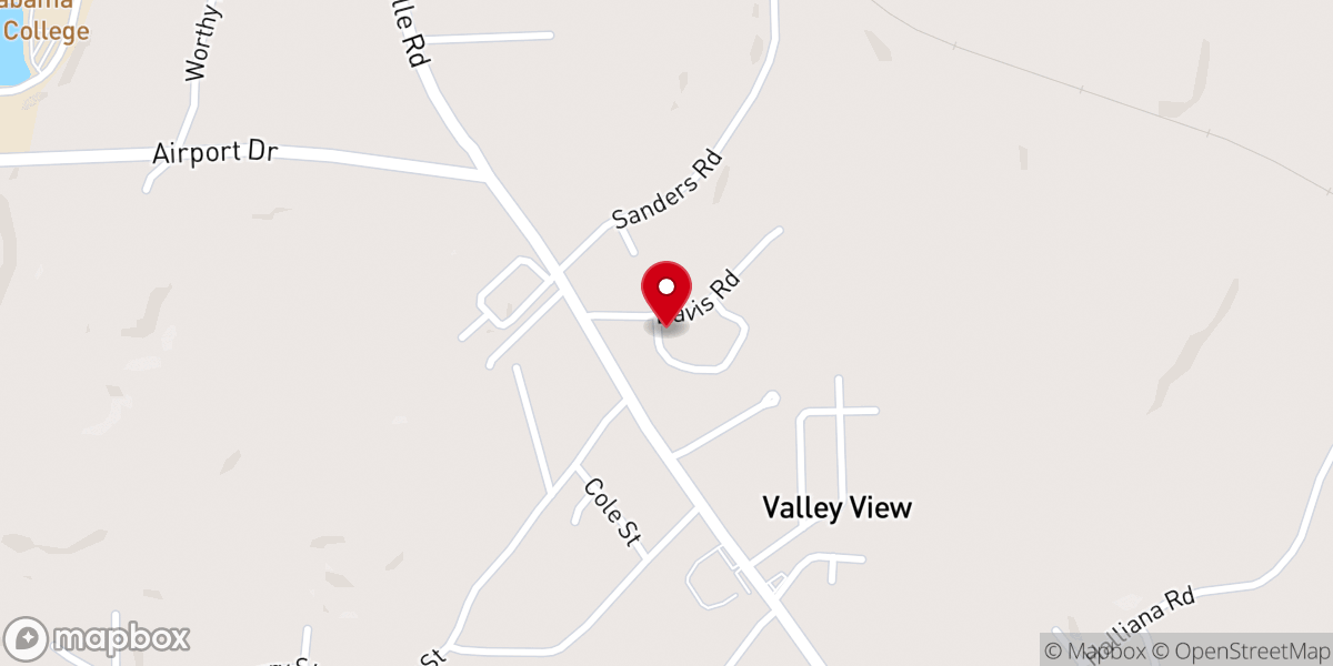 Map showing location of Wayside Baptist Church
