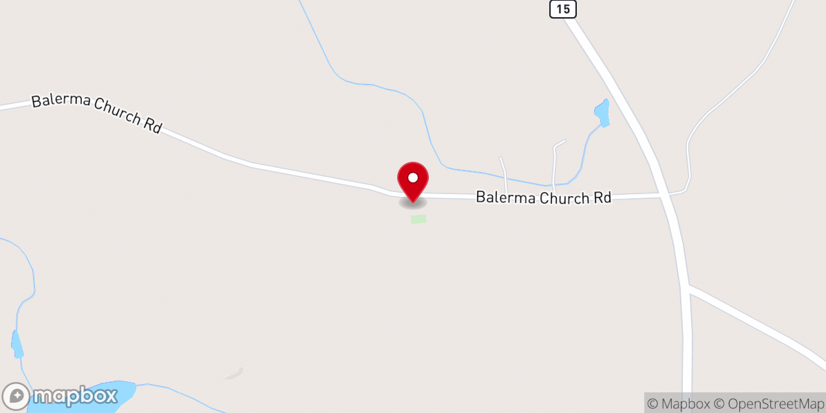 Map showing location of Archer Grove Baptist Church