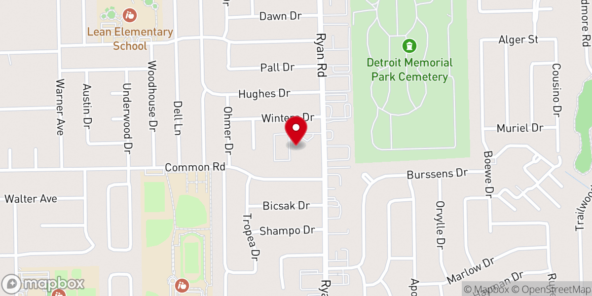 Map showing location of Holy Cross Lutheran Church