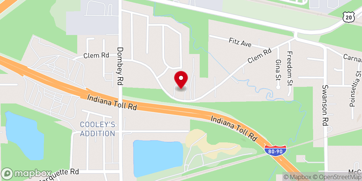 Map showing location of Portage Grace Church of the Nazarene