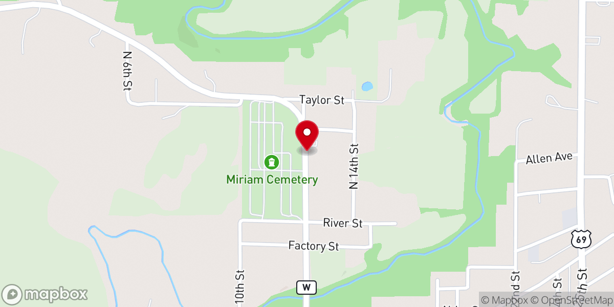 Map showing location of Harrison Baptist Association