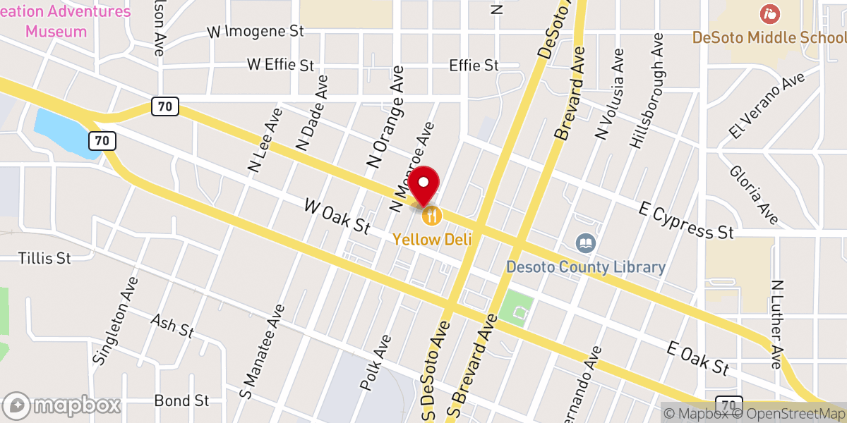 Map showing location of Heritage Baptist Church