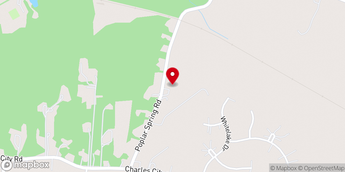 Map showing location of New Life Worship Center