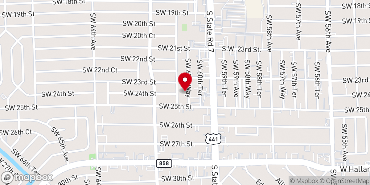 Map showing location of Fellowship zion Pentecostal