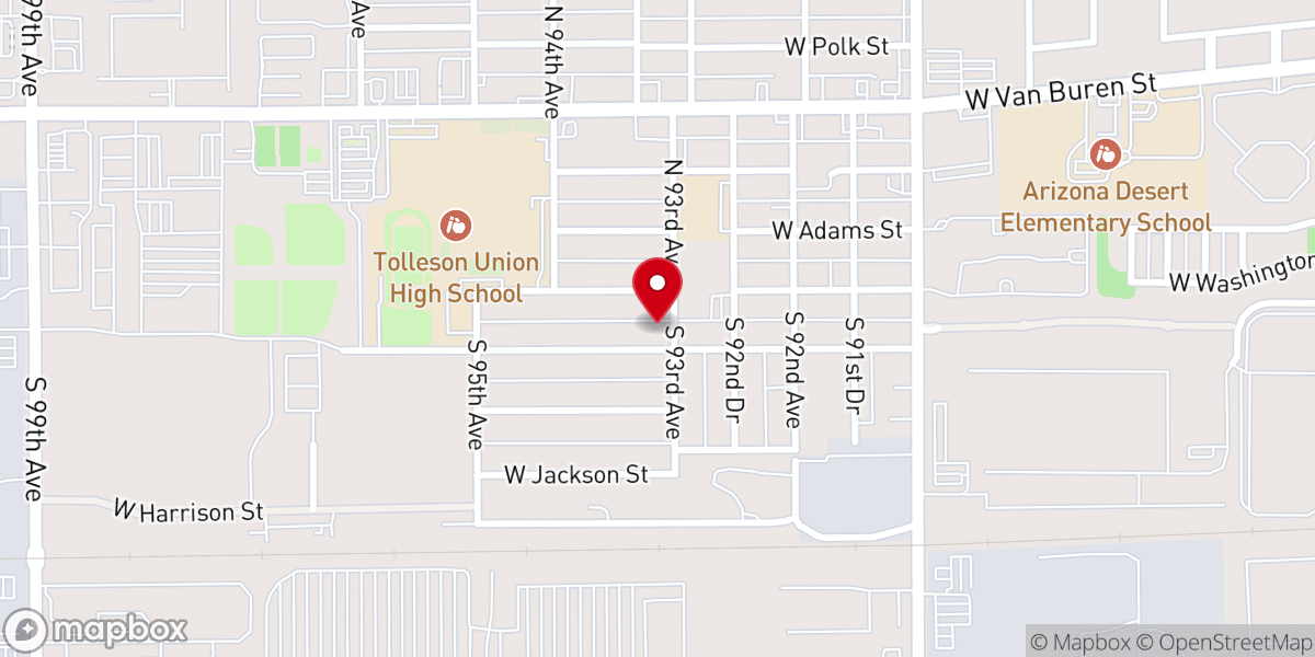 Map showing location of Assembly of God