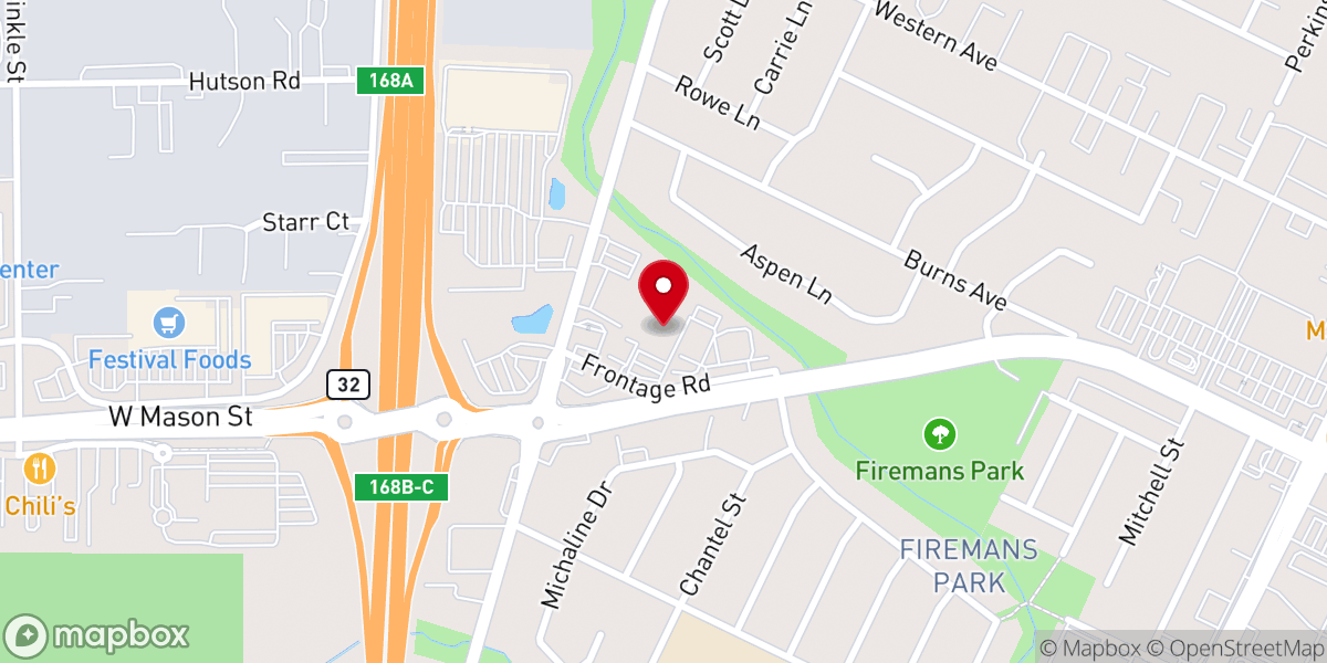 Map showing location of Living Hope Church