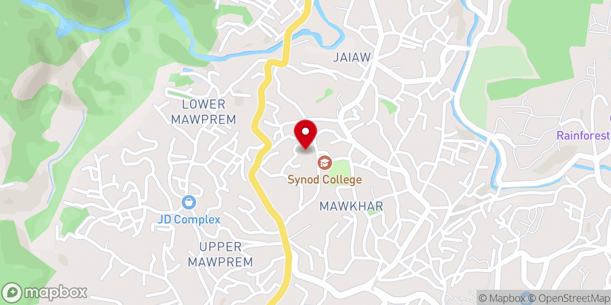 Map showing location of The Pentecostal Mission