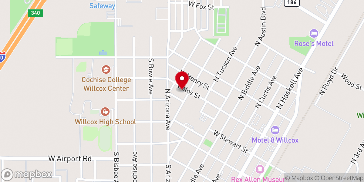 Map showing location of Cornerstone Willcox