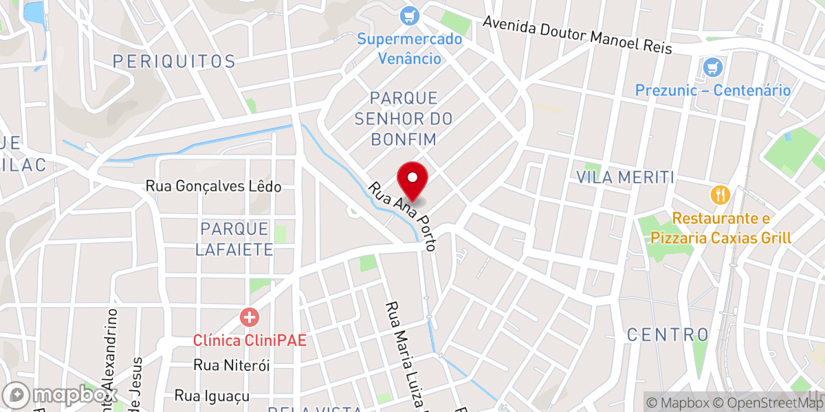 Map showing location of Assembléia de Deus Central e Duque De Caxias