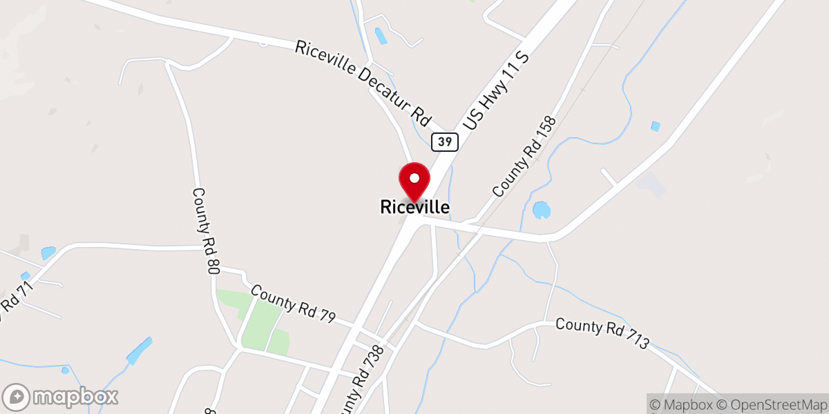Map showing location of Riceville