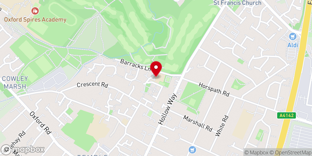Map showing location of RCCG House of Grace, Oxford