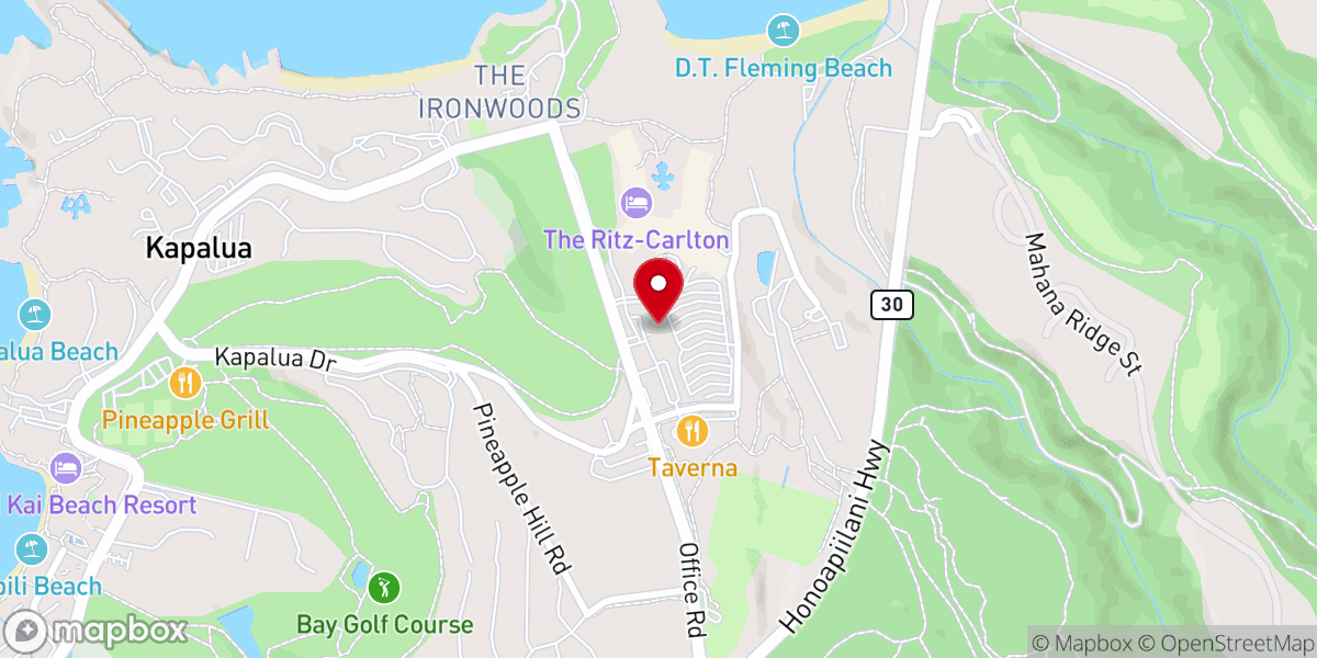 Map showing location of The Parrish Collection Maui