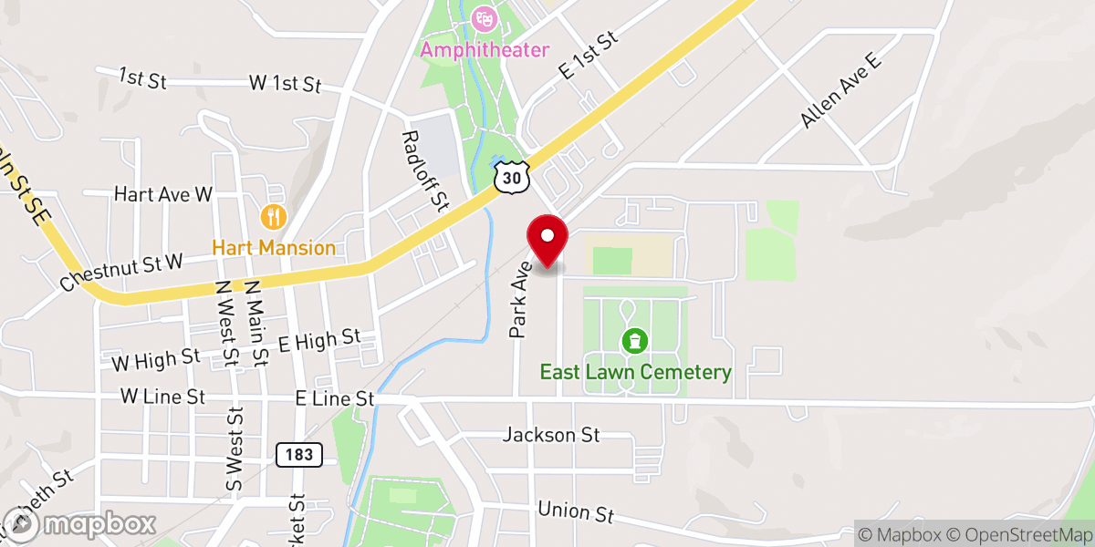 Map showing location of Hope Community