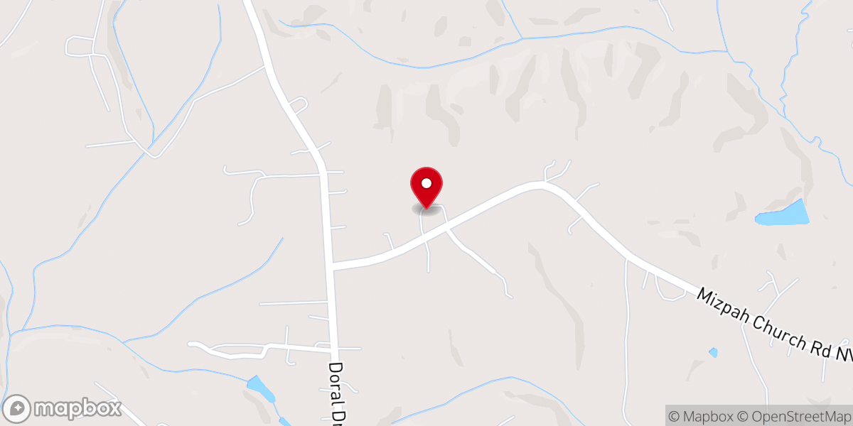 Map showing location of Mizpah Moravian Church