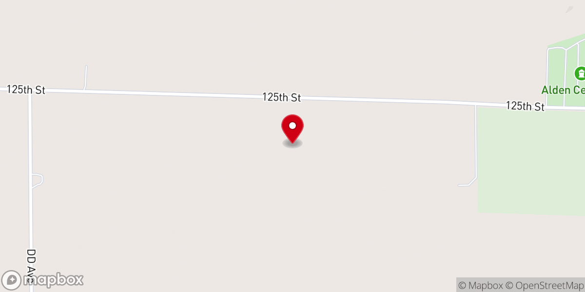 Map showing location of Alden Township